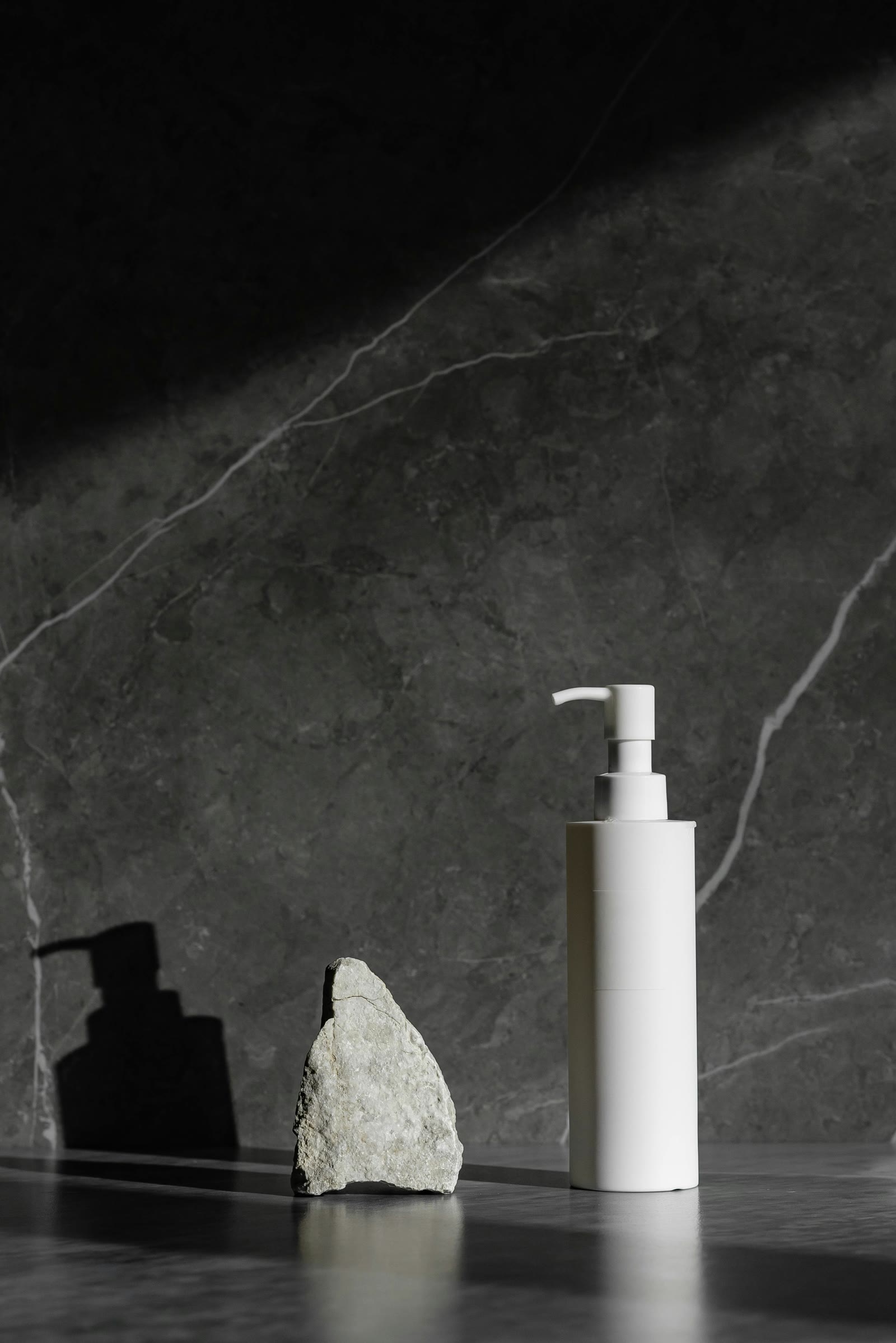 Product on dark marble